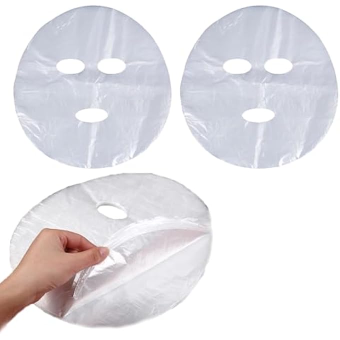 UtySty 400 PACK PLASTIC FACIAL MASK DISPOSABLE SHEET MASK WRAP FACE MOISTURIZER MASK DIY FOREHEAD WRINKLE PATCHES FOR CLAY FACE CREAMS MUD MASK COLLAGEN MOISTURIZING CREAM NIGHT LOTION ABSORBING - Image 1